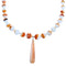 Sterling Silver Oyster Shell Southwestern Bead Necklace SX115059